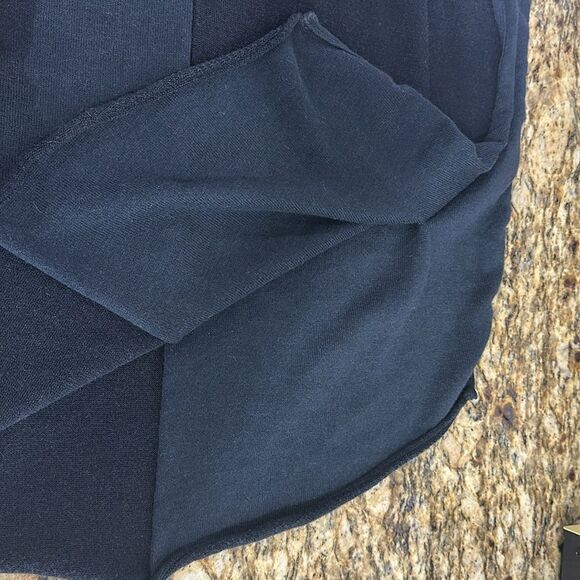 Armani Collezioni Dark Gray Mixed Media Cap Sleeve Tunic Top Size 16 - Picture 4 of 7